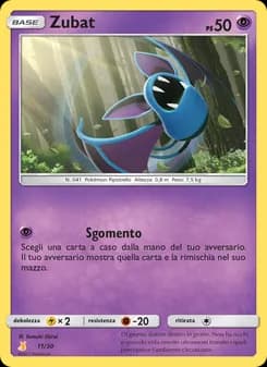 Zubat card in Italian