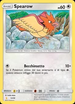 Spearow card in Italian