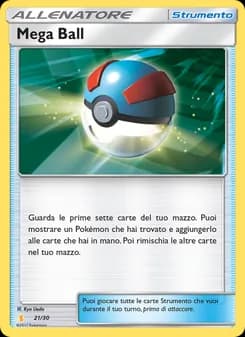 Mega Ball card in Italian