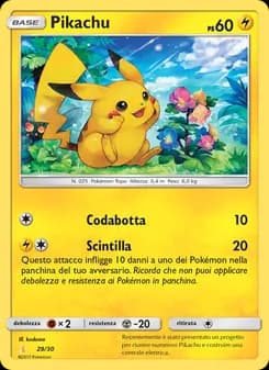 Pikachu card in Italian