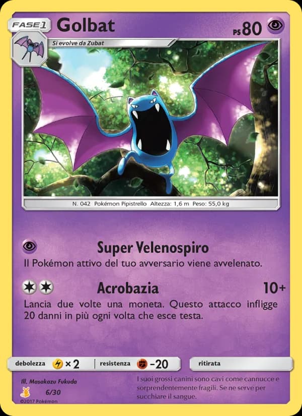 Golbat card in Italian
