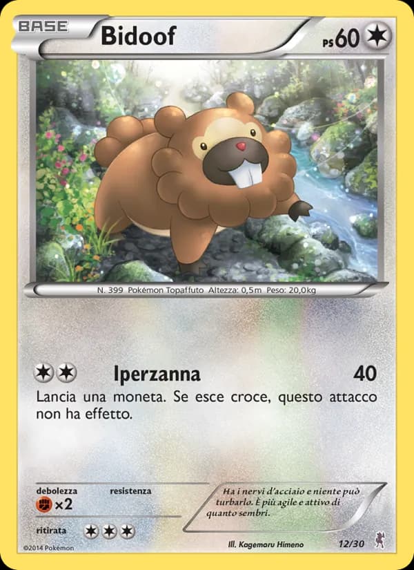 Bidoof card in Italian