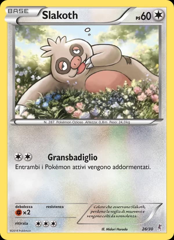 Slakoth card in Italian