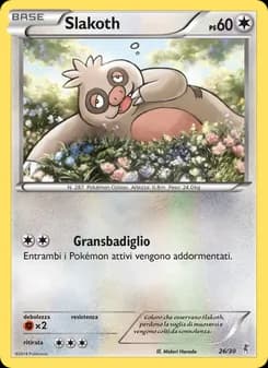 Slakoth card in Italian