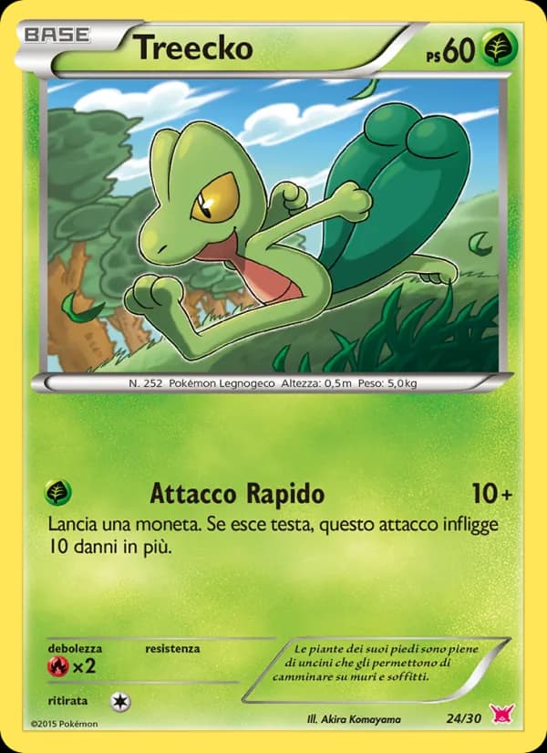 Treecko card in Italian