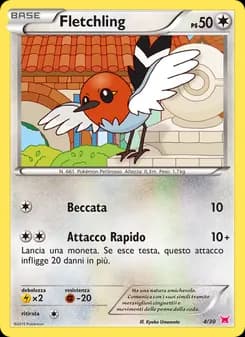 Fletchling card in Italian