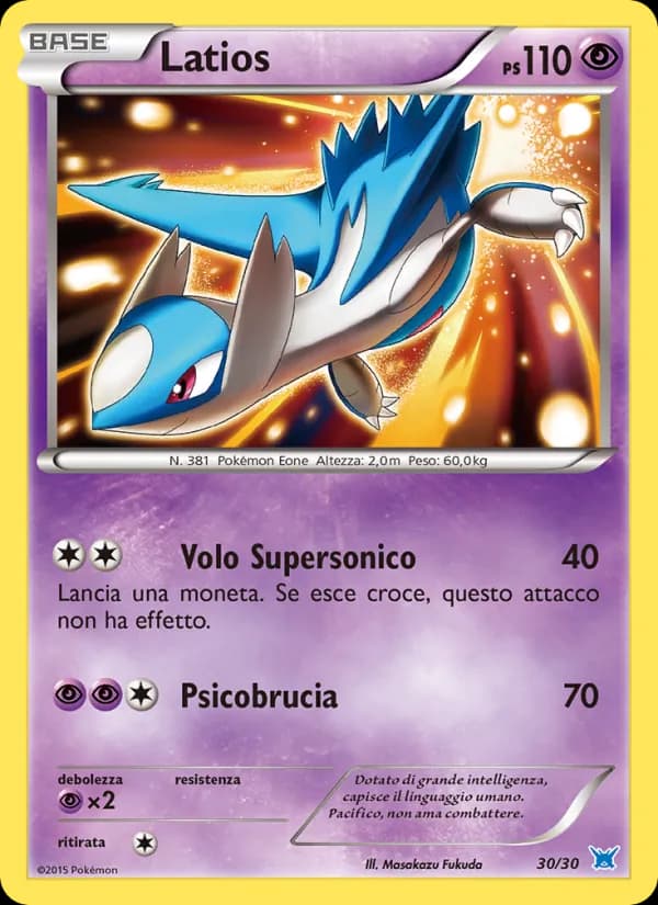 Latios card in Italian