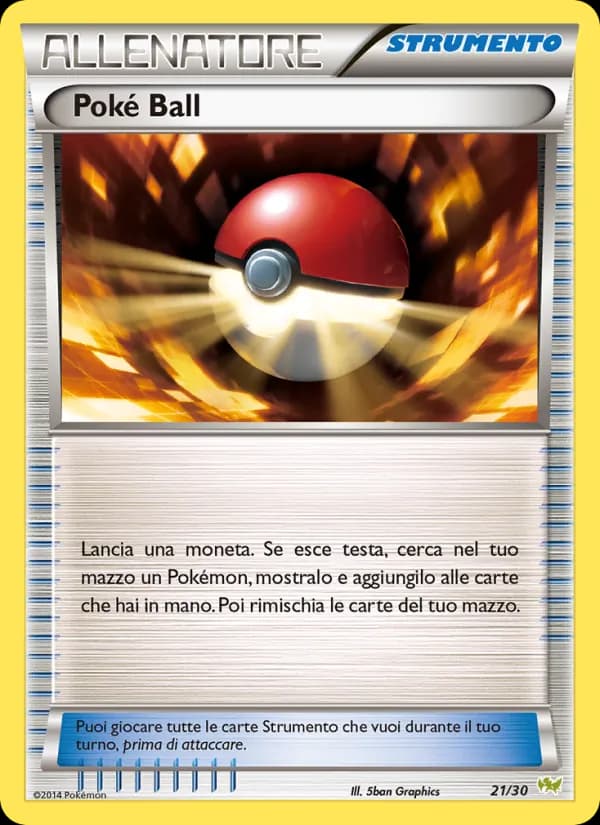 Poké Ball card in Italian