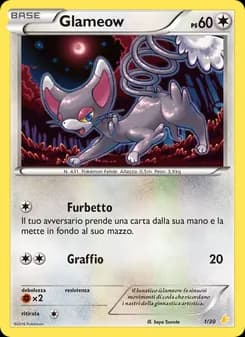 Glameow card in Italian