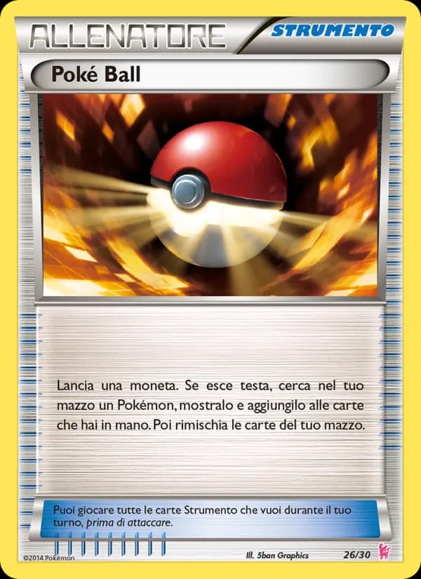 Poké Ball card in Italian
