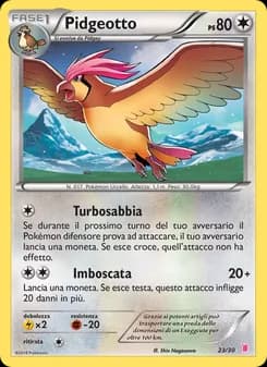 Pidgeotto card in Italian