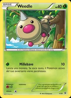 Weedle card in Italian