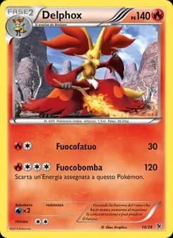 Delphox card in Italian