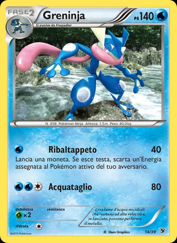 Greninja card in Italian