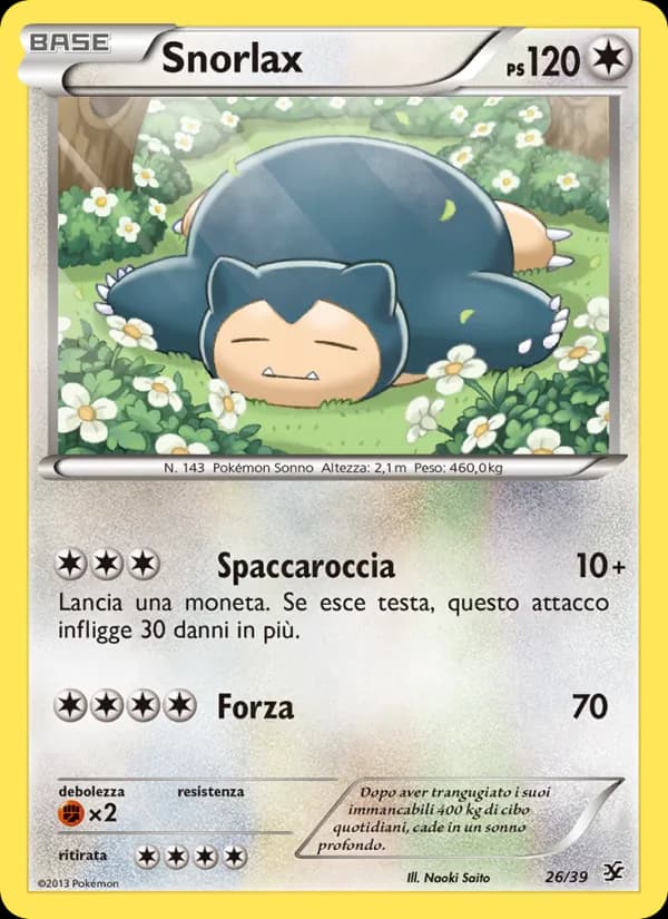 Snorlax card in Italian