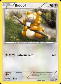 Bidoof card in Italian