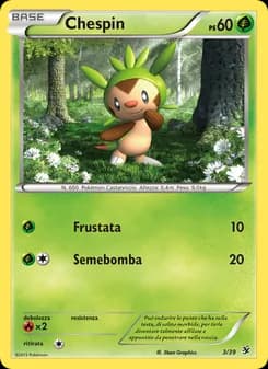 Chespin card in Italian