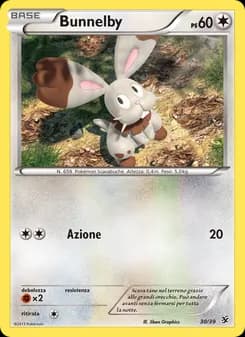 Bunnelby card in Italian