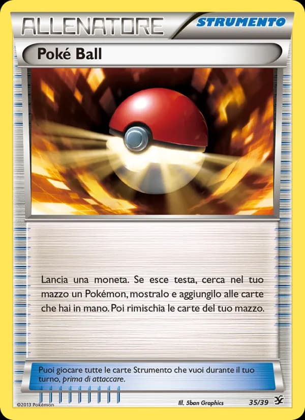 Poké Ball card in Italian