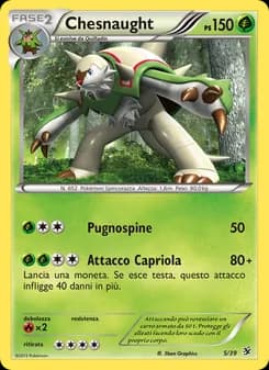Chesnaught card in Italian
