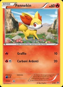 Fennekin card in Italian