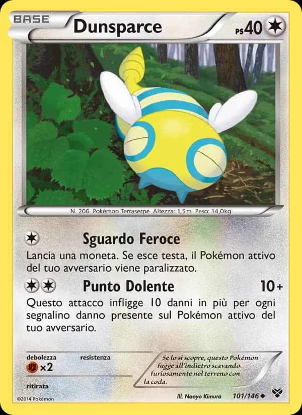 Dunsparce card in Italian