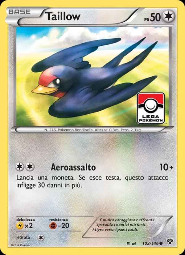 Taillow card in Italian