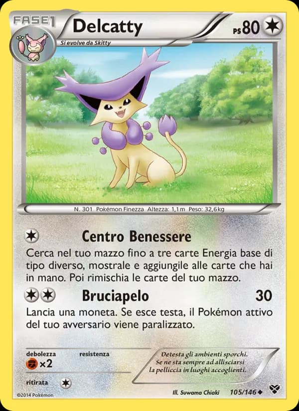 Delcatty card in Italian