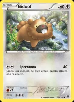 Bidoof card in Italian