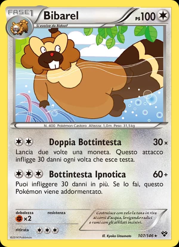 Bibarel card in Italian