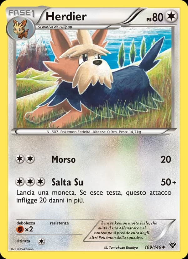 Herdier card in Italian