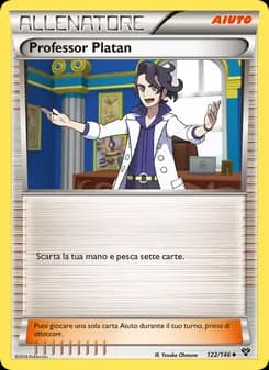 Professor Platan card in Italian