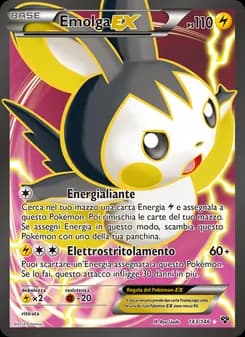 Emolga EX card in Italian