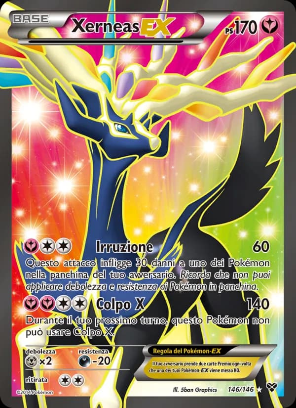 Xerneas EX card in Italian