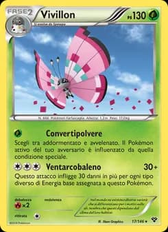 Vivillon card in Italian