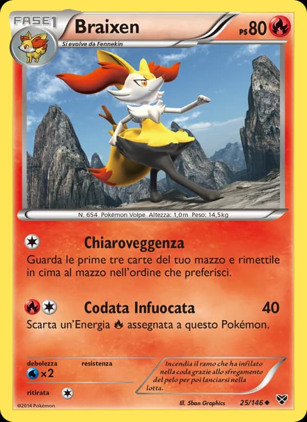Braixen card in Italian