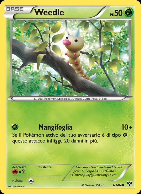 Weedle card in Italian