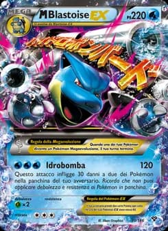 M Blastoise EX card in Italian