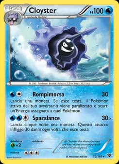 Cloyster card in Italian