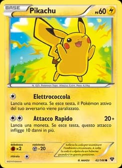 Pikachu card in Italian