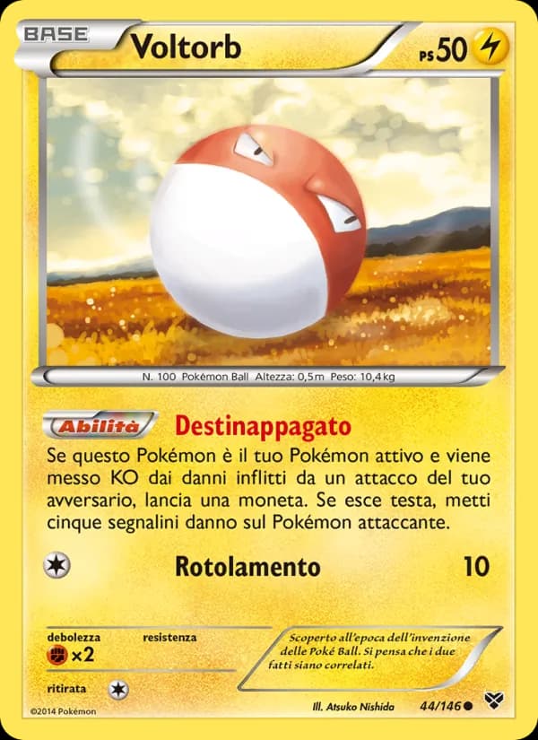 Voltorb card in Italian