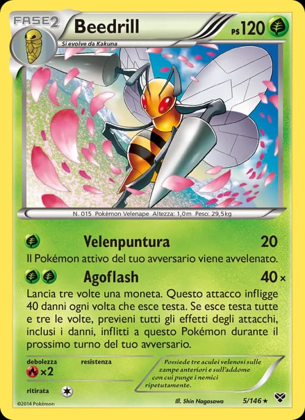 Beedrill card in Italian