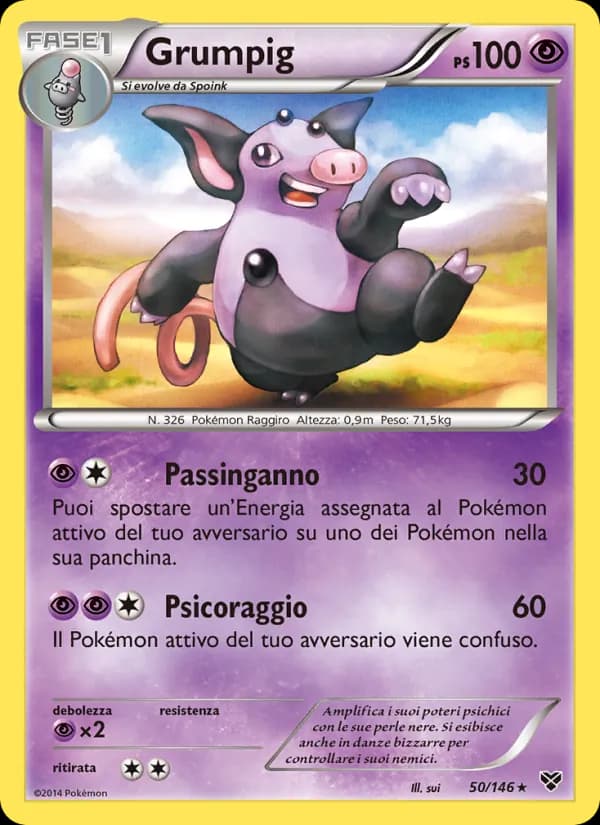 Grumpig card in Italian