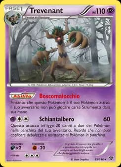 Trevenant card in Italian