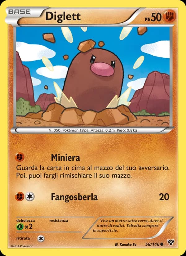Diglett card in Italian