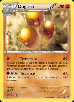 Dugtrio card in Italian