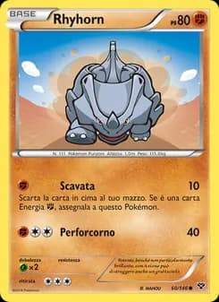 Rhyhorn card in Italian