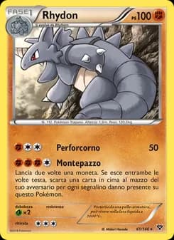 Rhydon card in Italian
