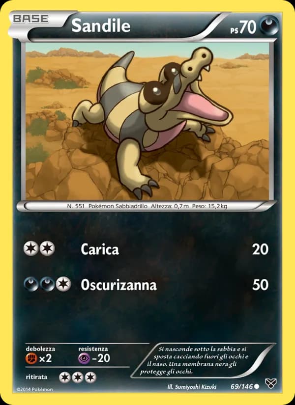 Sandile card in Italian