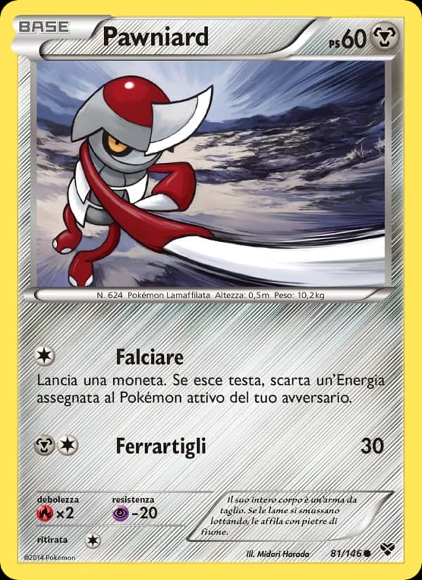 Pawniard card in Italian